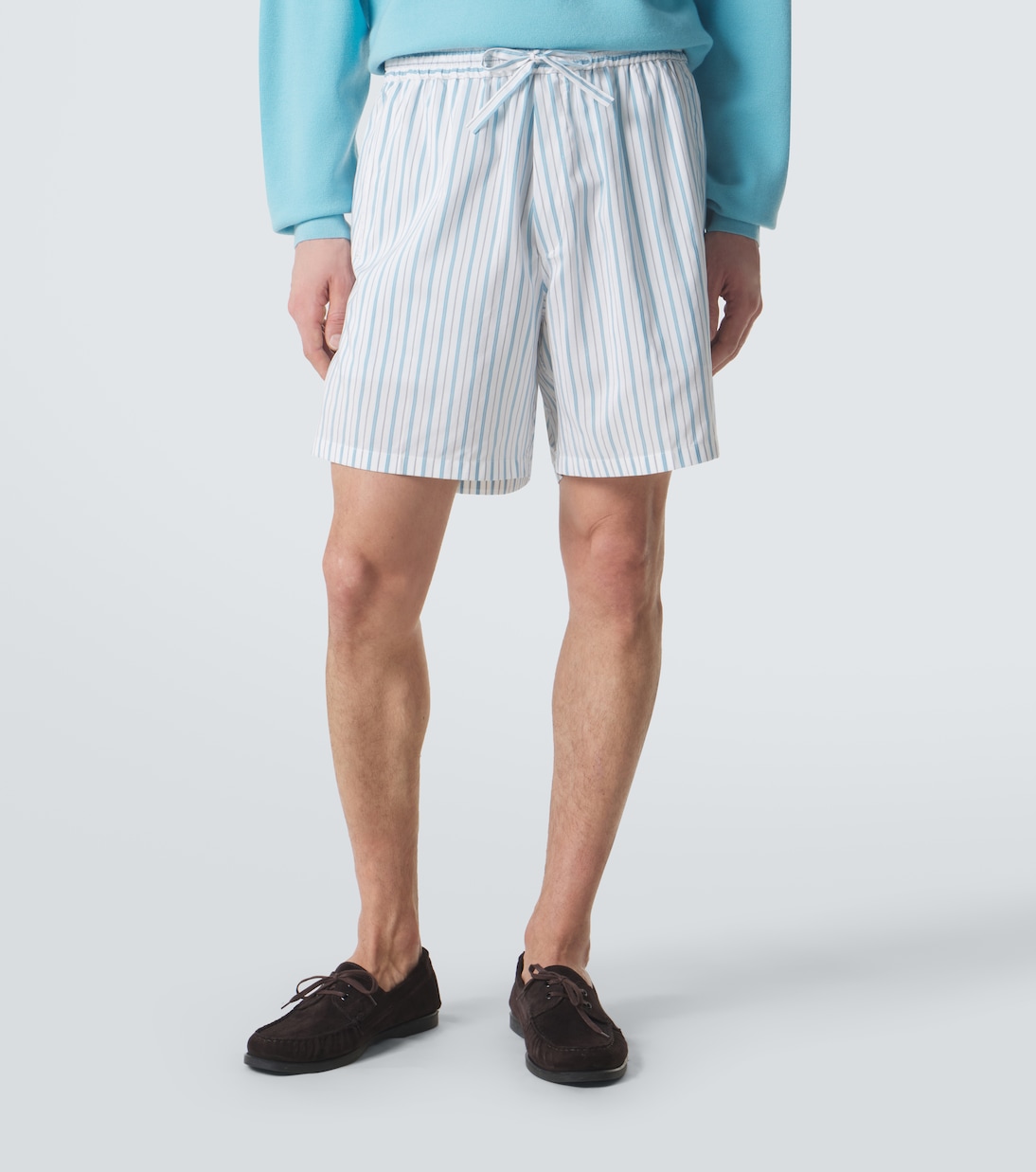 Julian striped silk and cotton shorts | Umit Benan