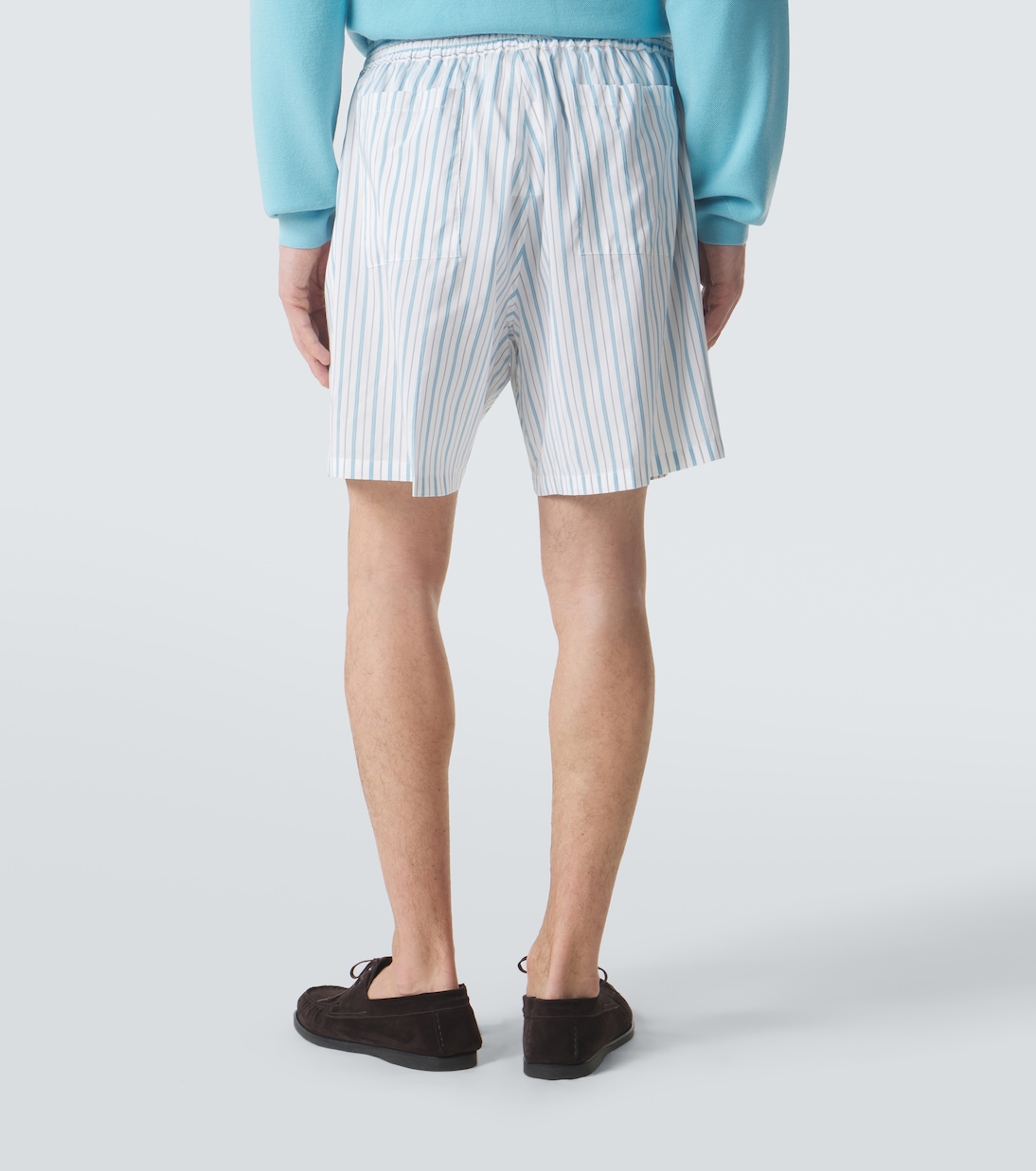 Julian striped silk and cotton shorts | Umit Benan