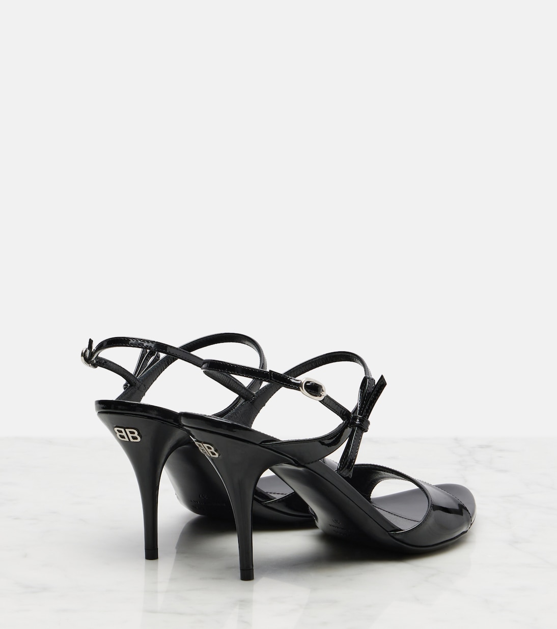 Avenue Bow patent leather sandals | Balenciaga