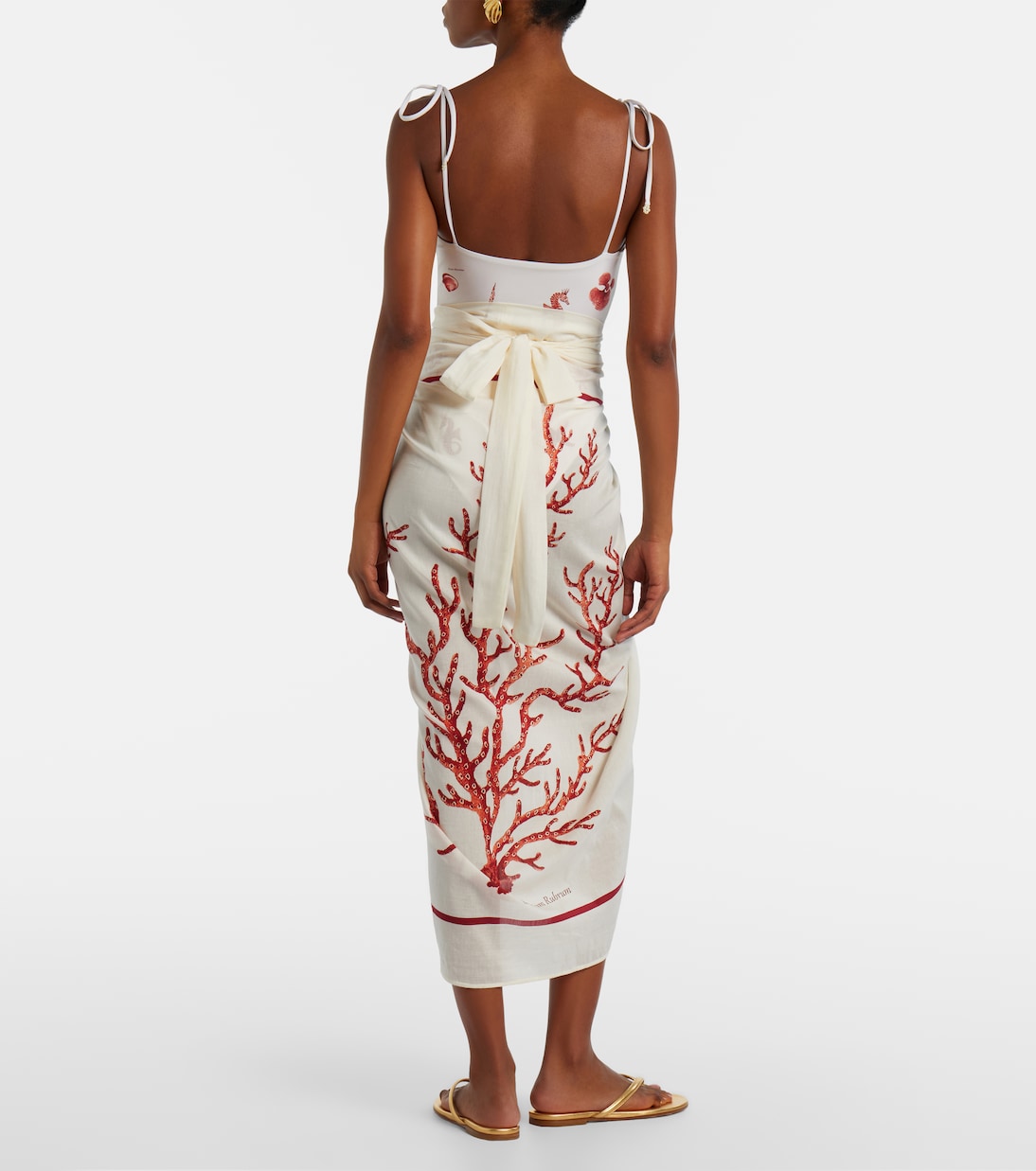 Pareo Lavanda de algodón y seda estampado | Agua by Agua Bendita