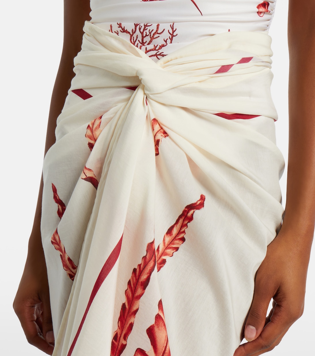 Pareo Lavanda de algodón y seda estampado | Agua by Agua Bendita