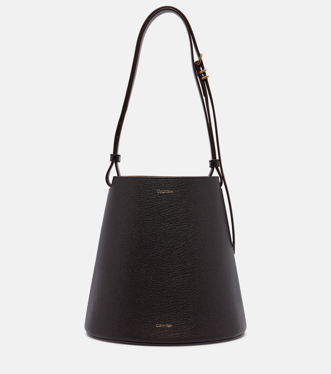 Orbita Small leather bucket bag | Calvin Klein Collection