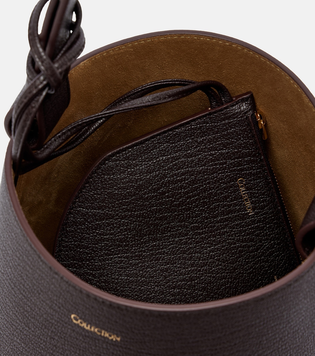 Orbita Small leather bucket bag | Calvin Klein Collection