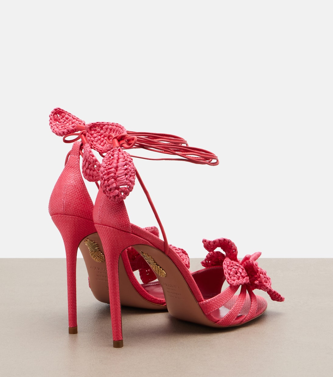 Calypso raffia sandals | Aquazzura
