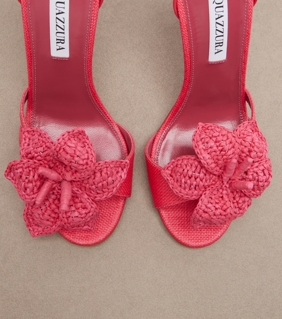 Calypso raffia sandals | Aquazzura