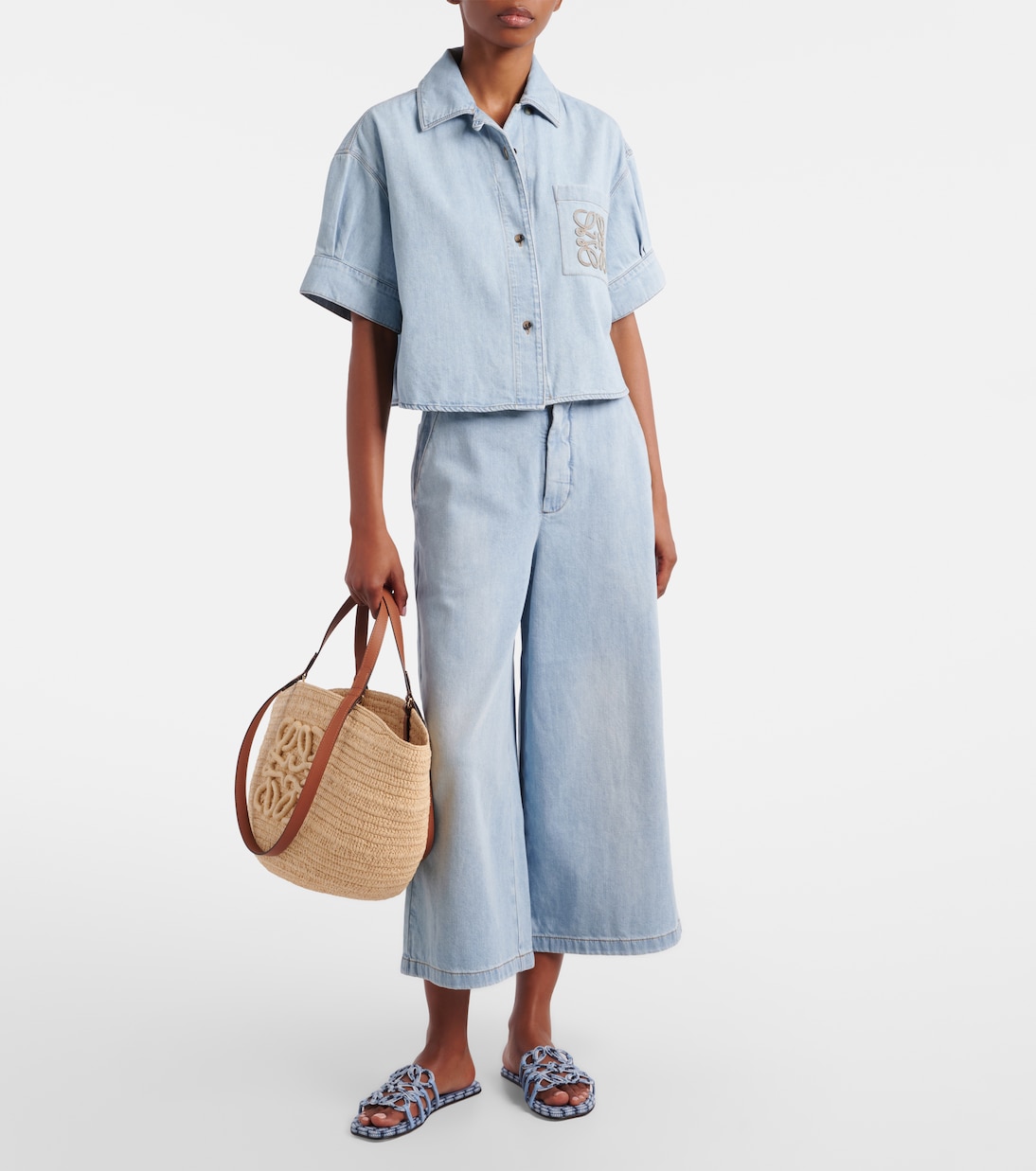 Paula's Ibiza – Borsa Eclipse Medium in rafia | Loewe