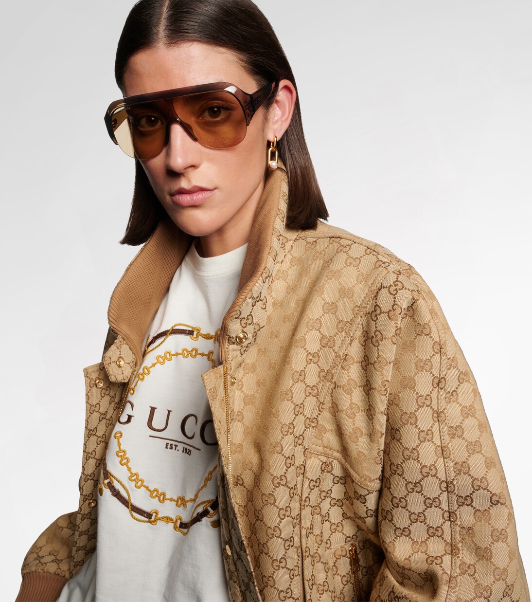Logo shield sunglasses | Gucci