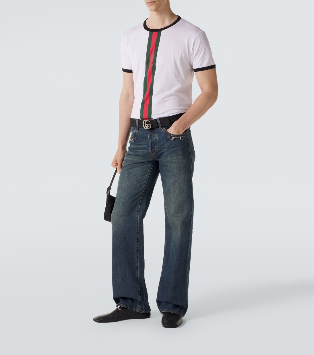 Web Stripe cotton T-shirt | Gucci