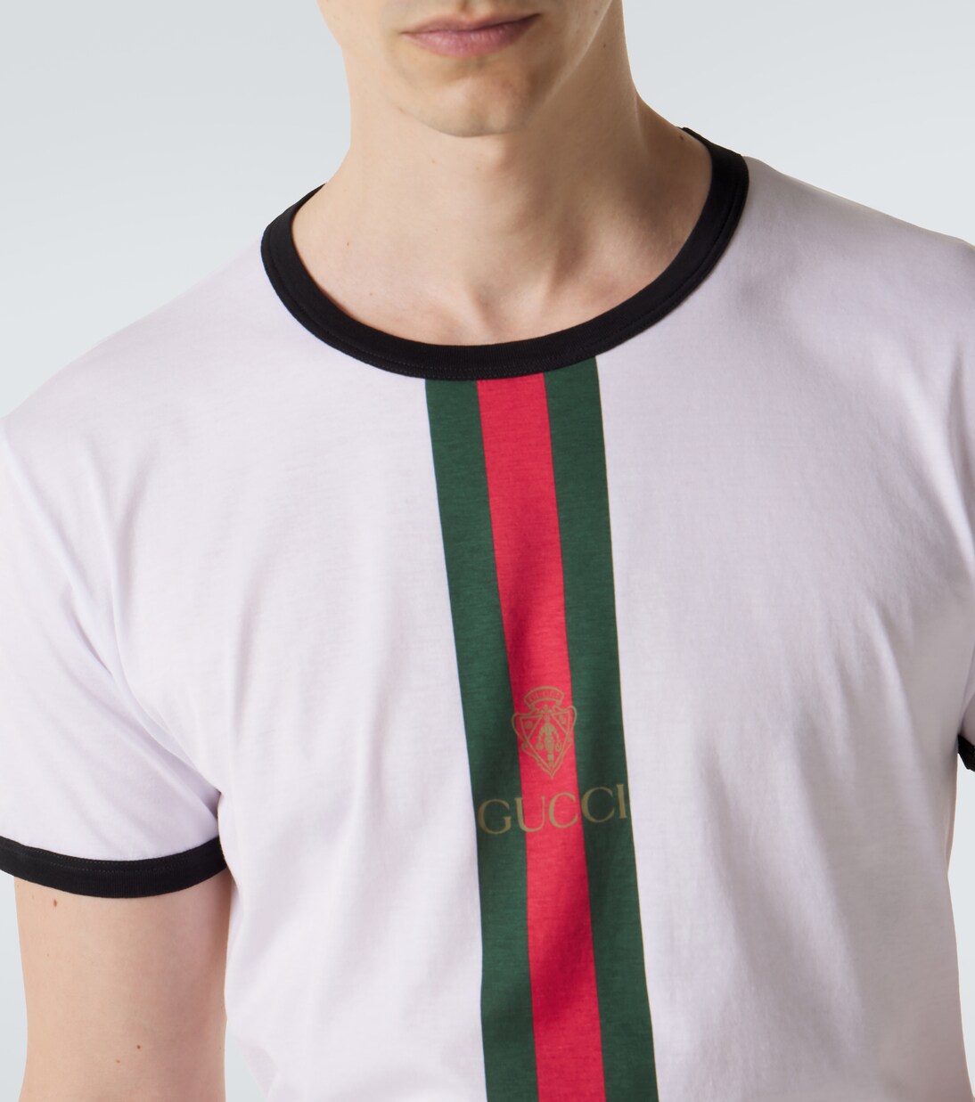 Web Stripe cotton T-shirt | Gucci