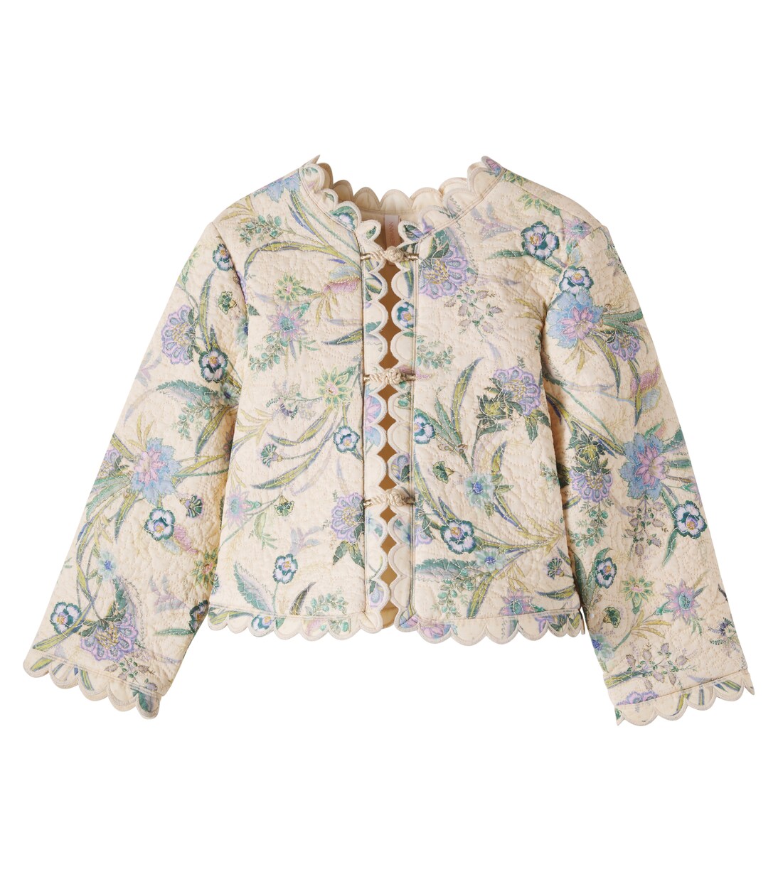Indra floral scalloped cotton jacket | Zimmermann Kids
