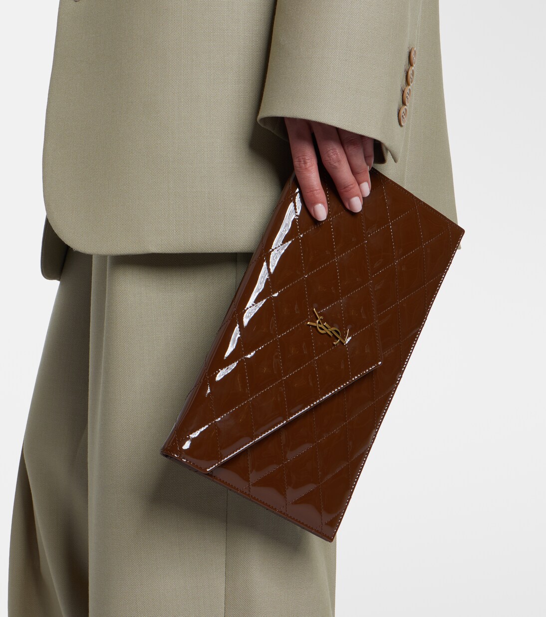 Clutch Paris aus Lackleder | Saint Laurent