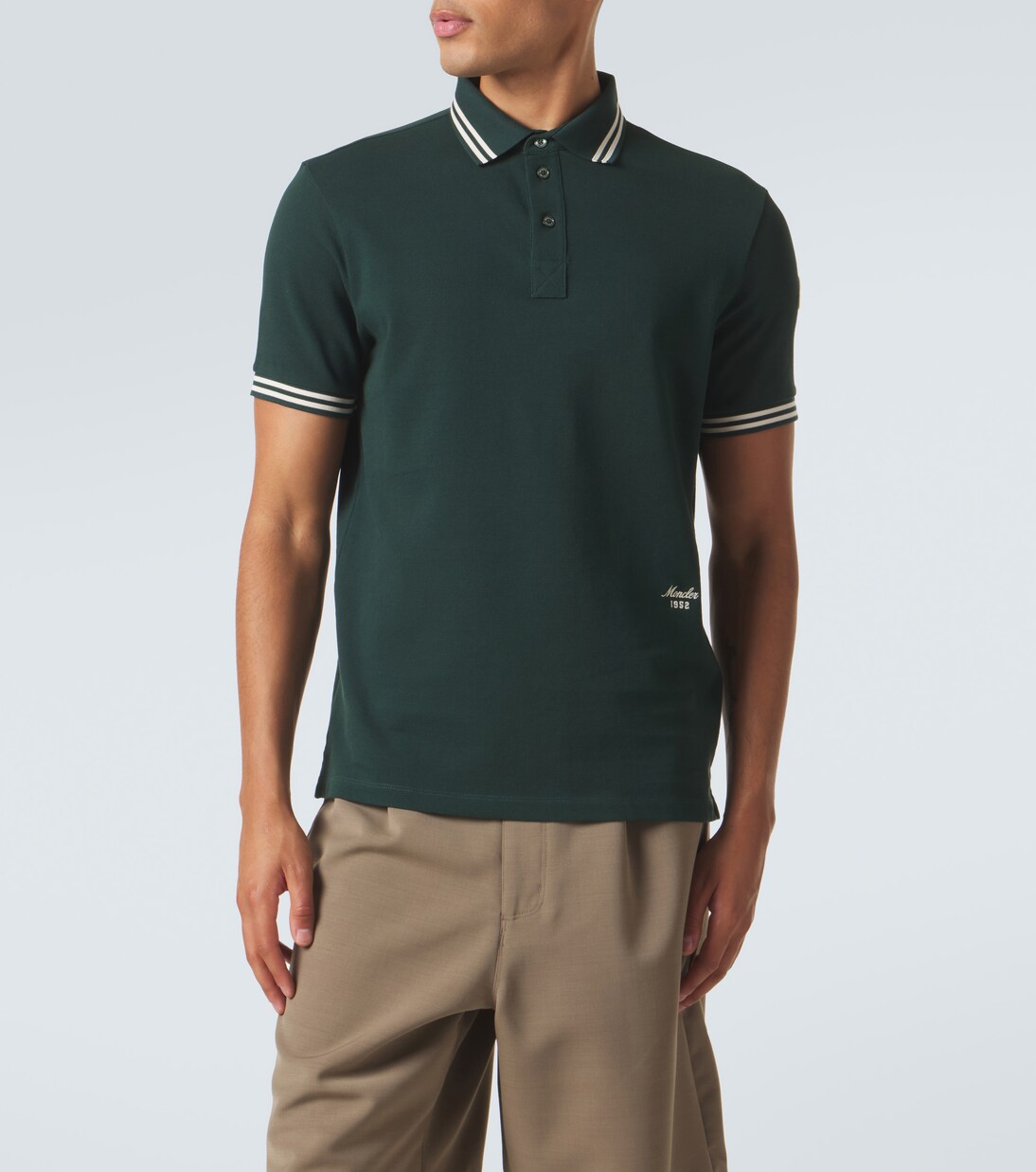 Cotton piqué polo shirt | Moncler