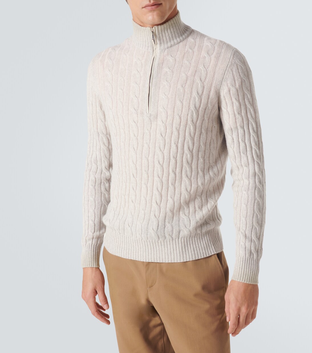 Mezzocollo Treccia cashmere sweater | Loro Piana