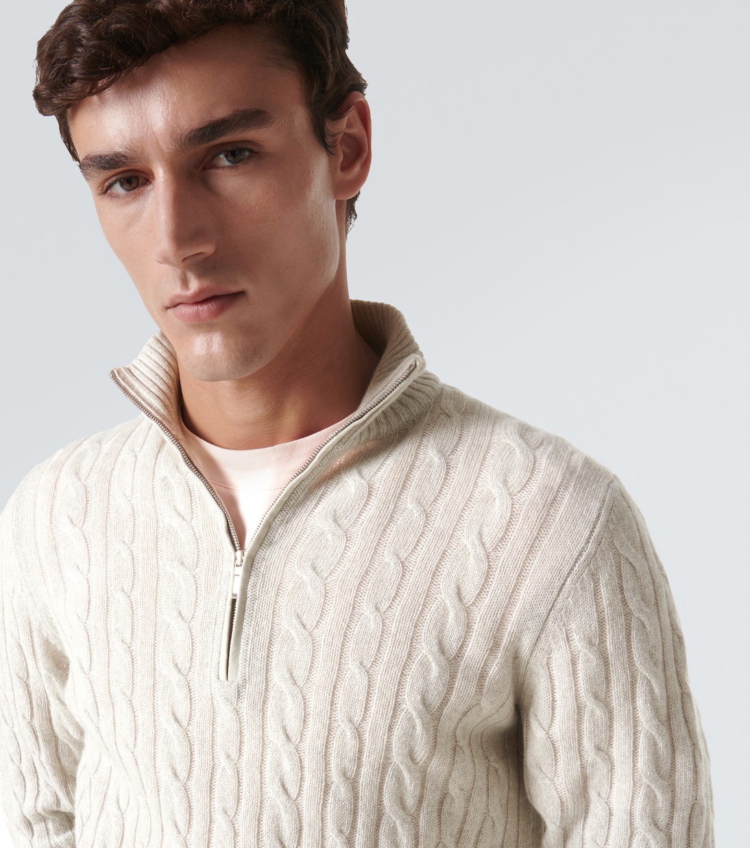 Mezzocollo Treccia cashmere sweater | Loro Piana