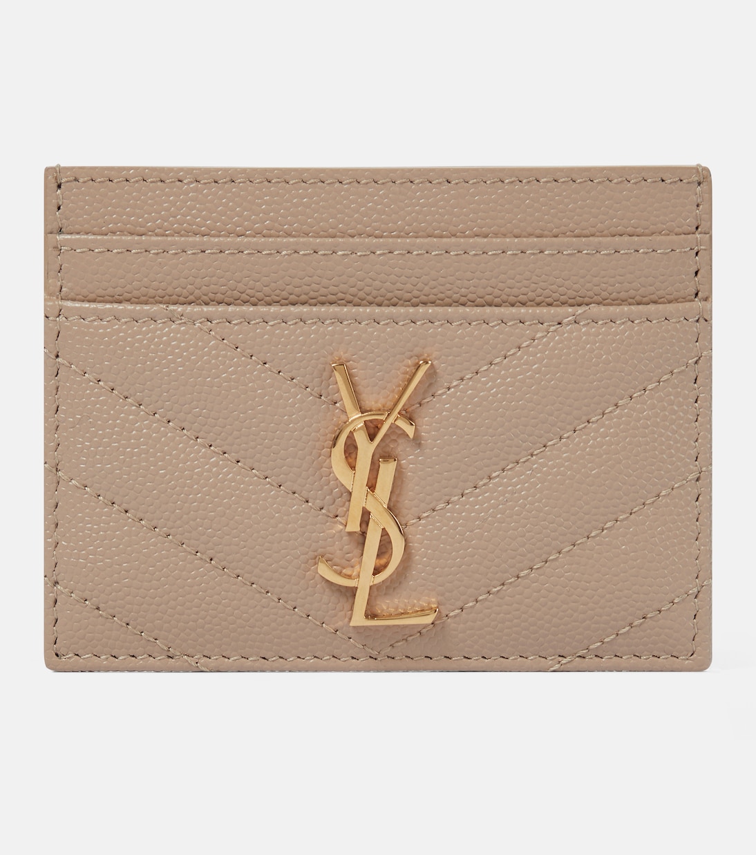 Monogram leather card holder | Saint Laurent