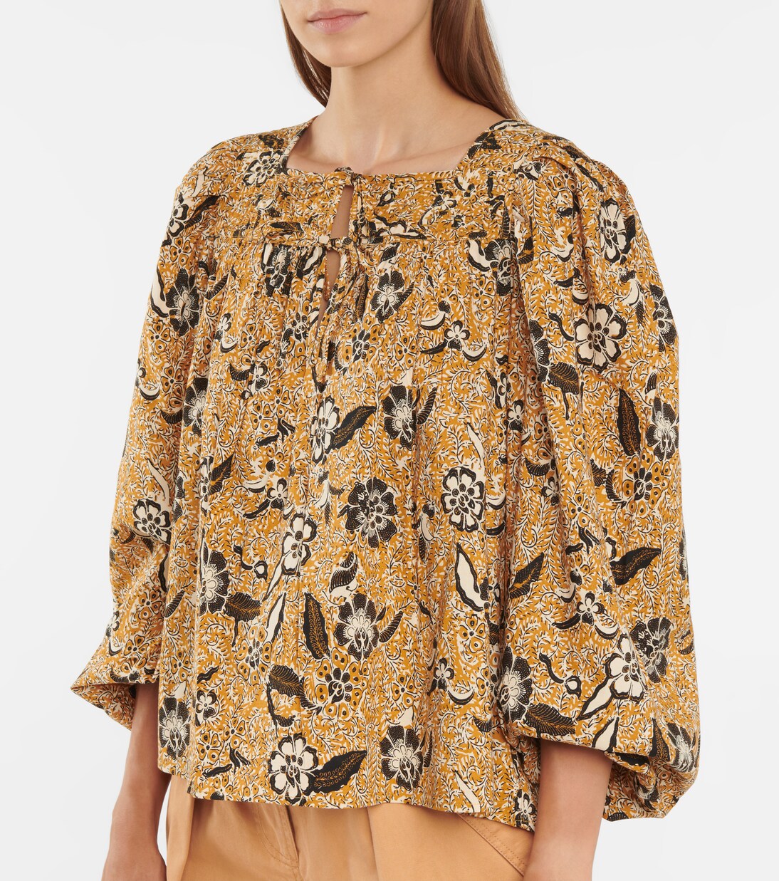 Blouse Issa en coton extensible imprimé | Ulla Johnson