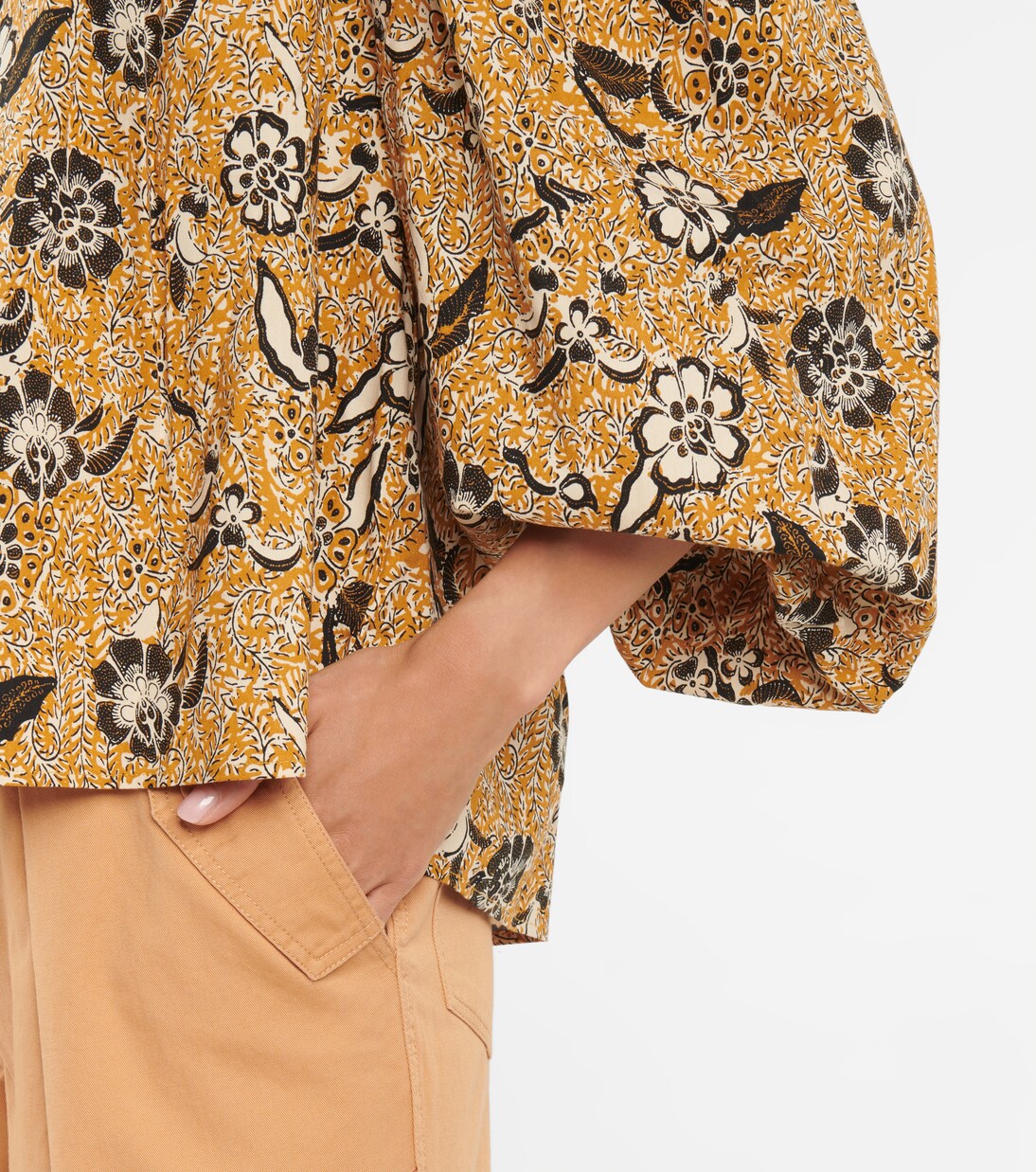 Blouse Issa en coton extensible imprimé | Ulla Johnson