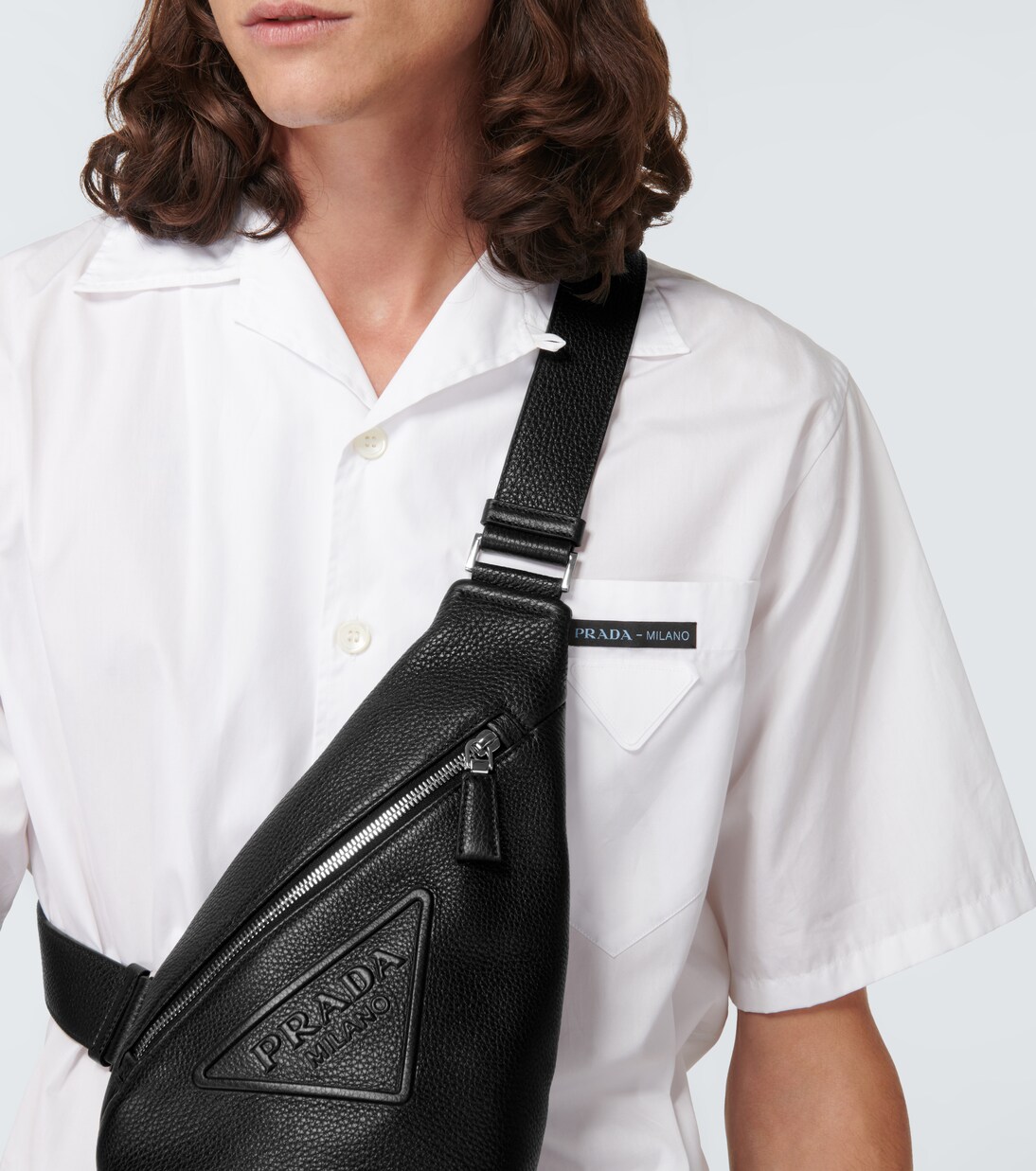 Leather crossbody bag | Prada
