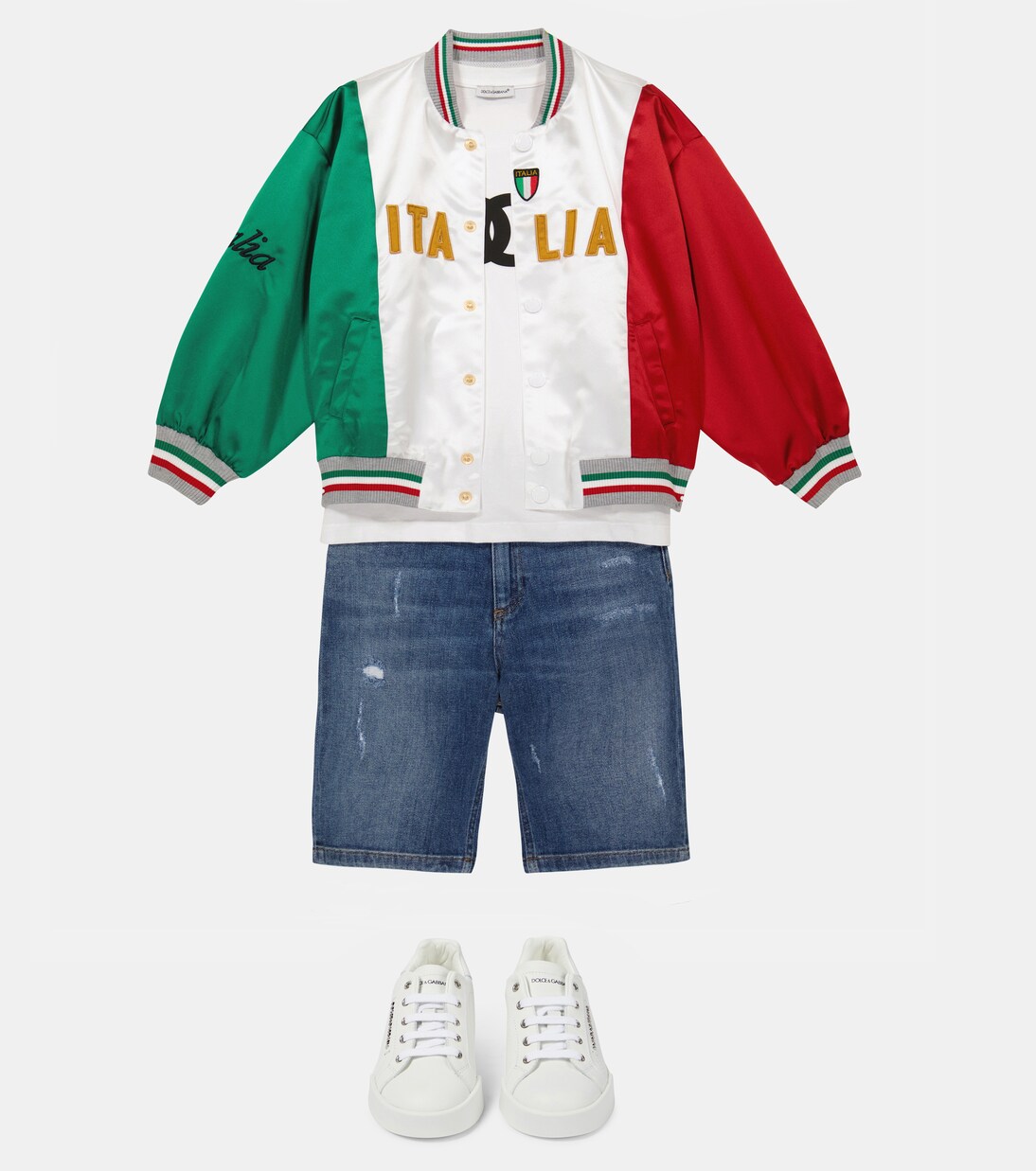 Satin bomber jacket | Dolce&Gabbana Kids