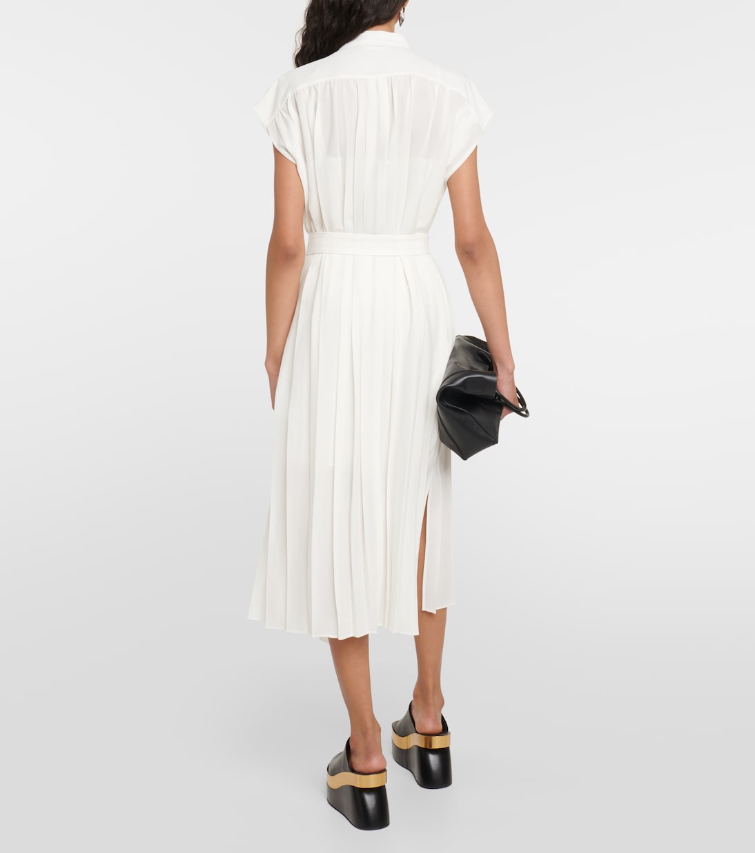 Robe midi Davidge en coton et soie | Joseph