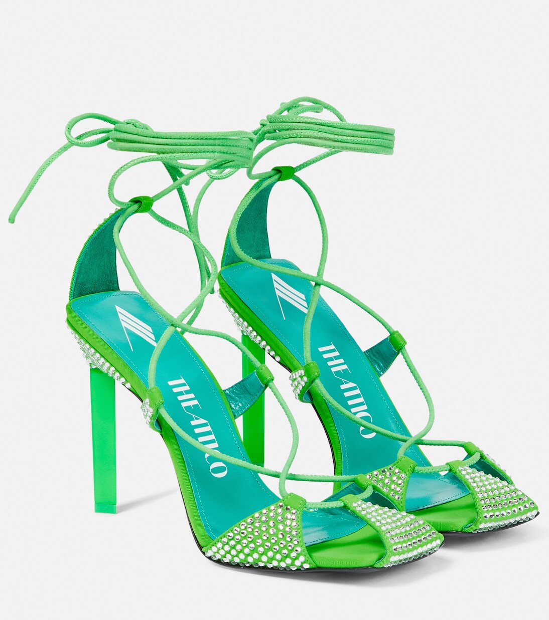 Adele lace-up crystal-embellished sandals | The Attico