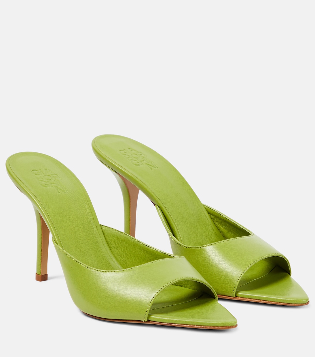 Pantoletten Perni 04 Uni aus Leder | Gia Borghini