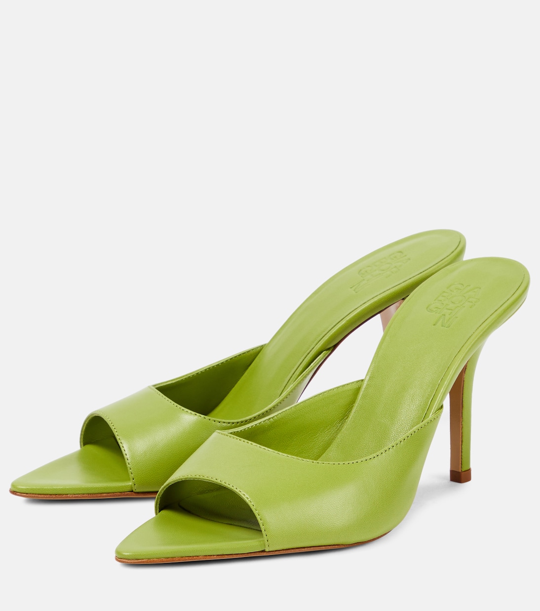 Pantoletten Perni 04 Uni aus Leder | Gia Borghini