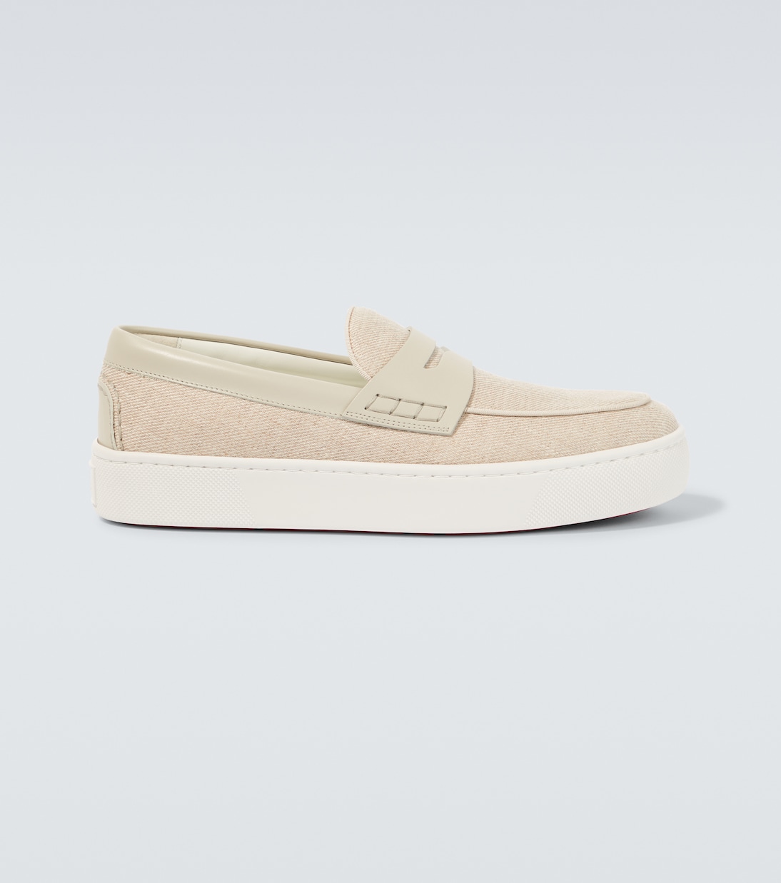 Paqueboat canvas and leather loafers | Christian Louboutin