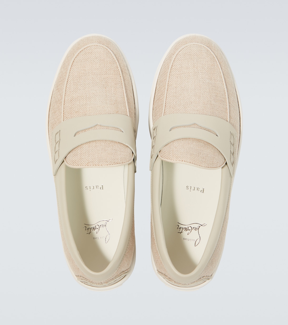 Paqueboat canvas and leather loafers | Christian Louboutin