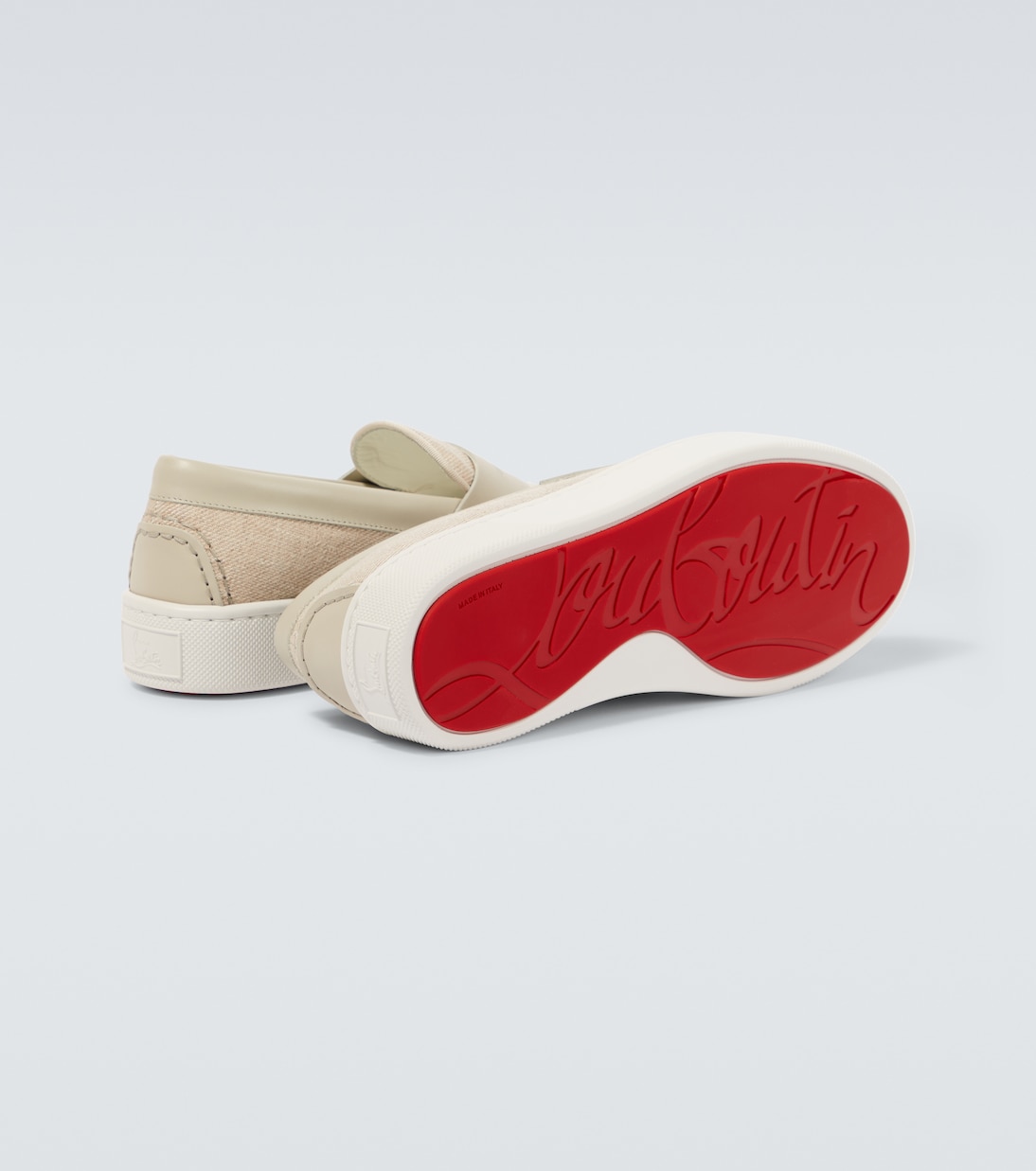 Paqueboat canvas and leather loafers | Christian Louboutin