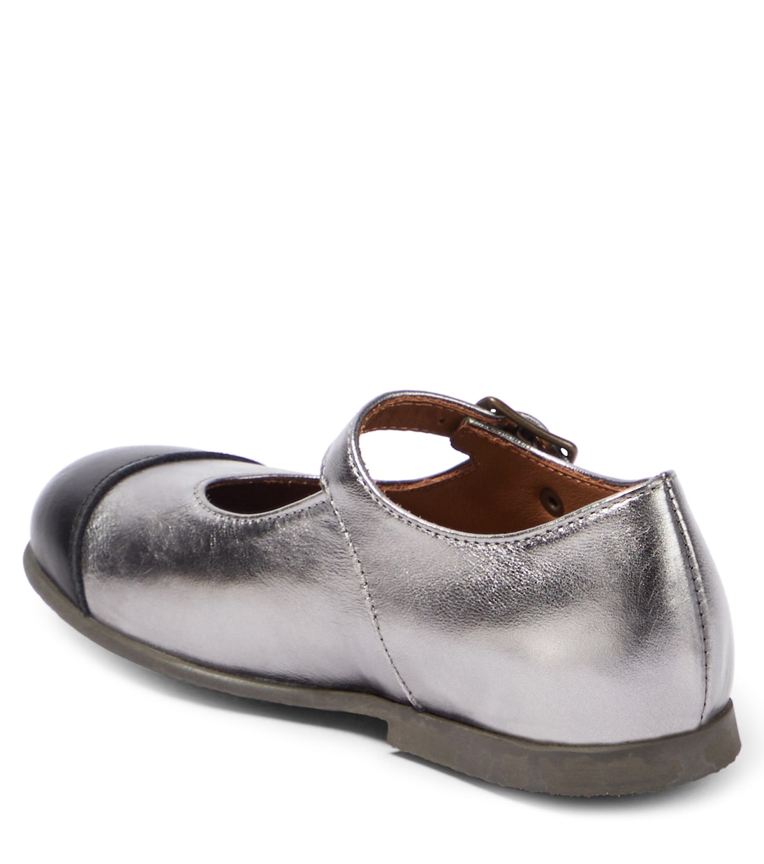 Metallic leather ballet flats | PèPè