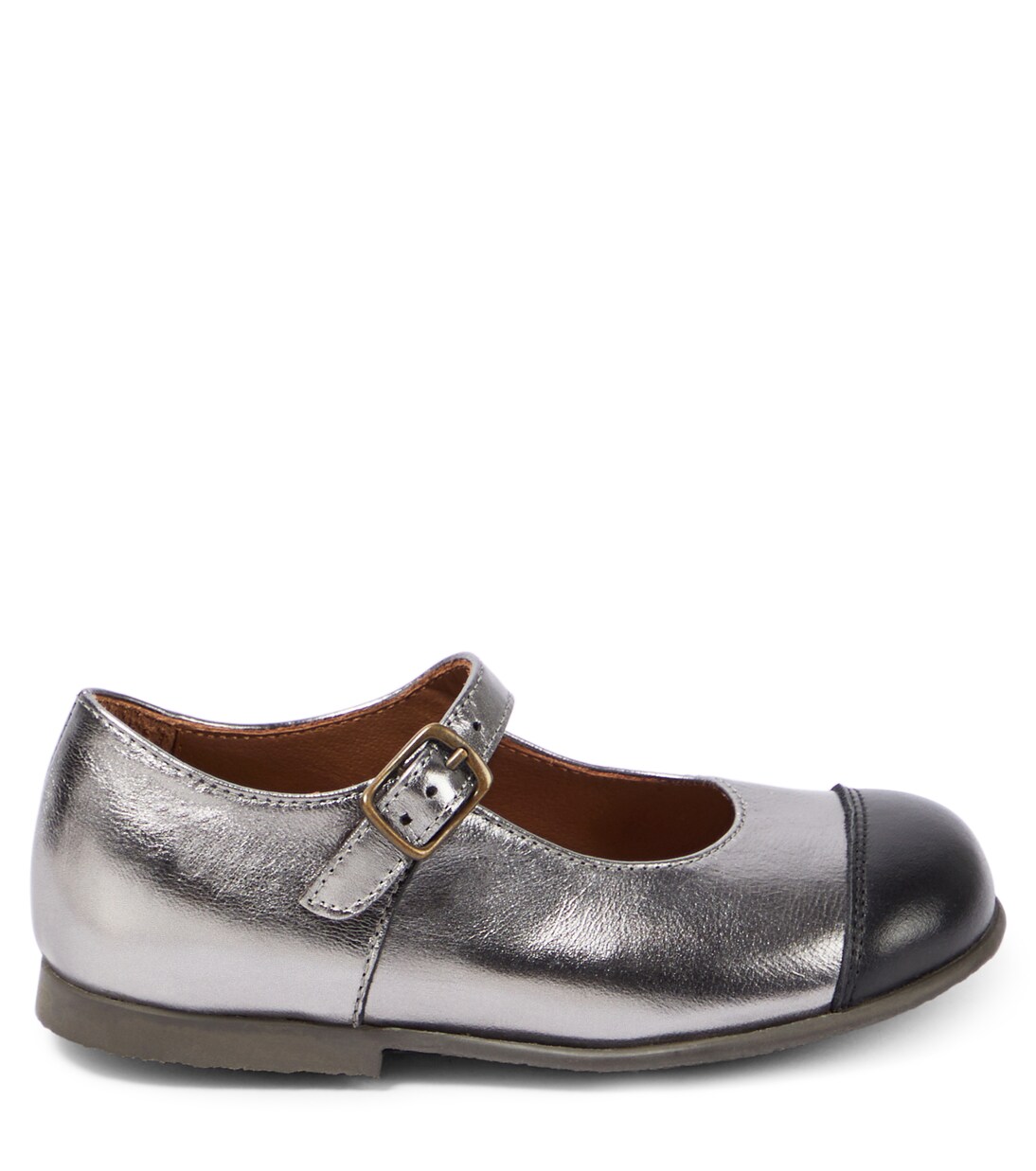 Metallic leather ballet flats | PèPè