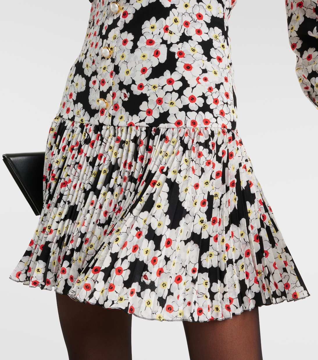 Miniabito in seta con fiocco e stampa | Alessandra Rich