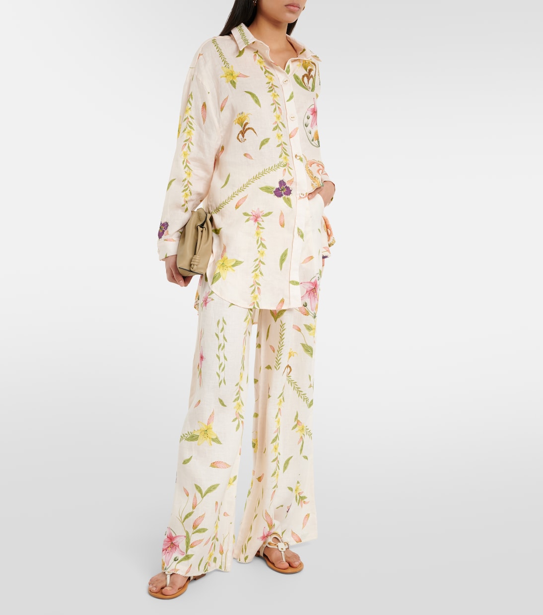 Pantalon ample Piñon Marina en lin | Agua by Agua Bendita