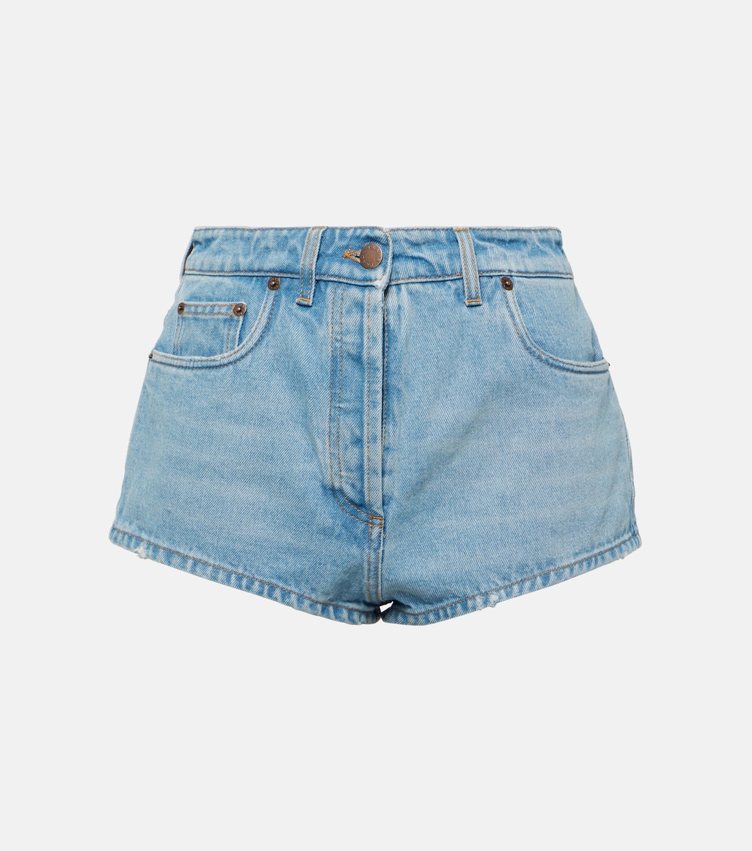 High-rise denim shorts | Prada