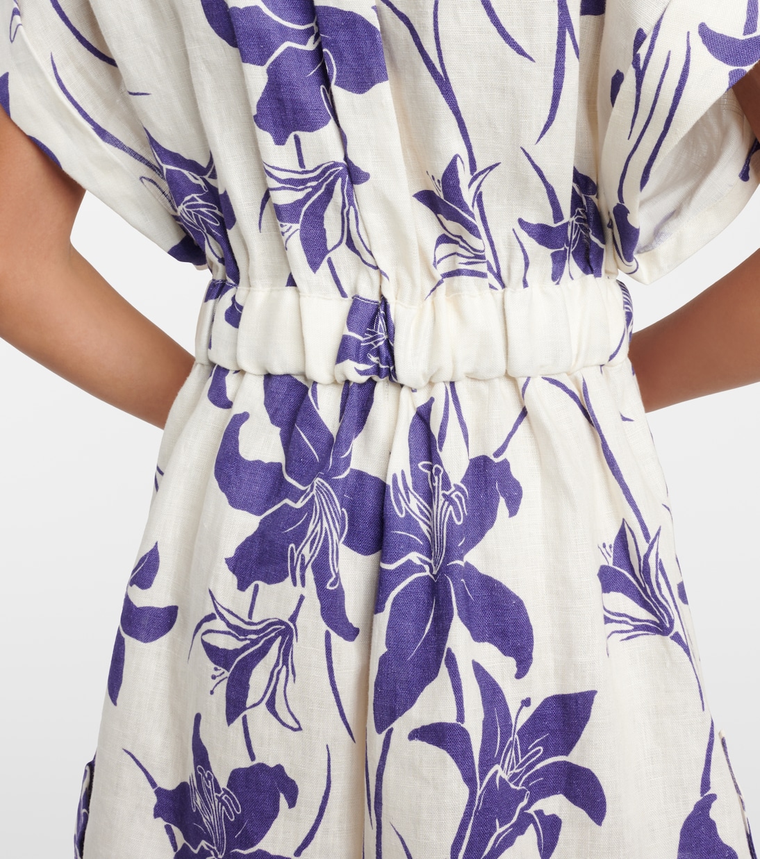 Acadian floral linen playsuit | Zimmermann