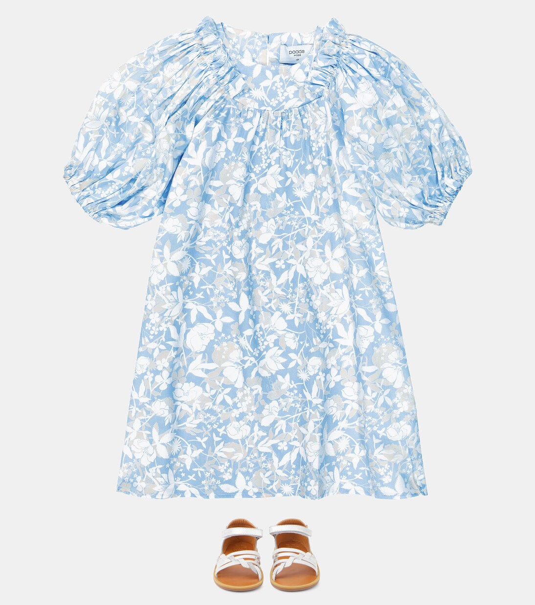 Poppy Tresse metallic leather sandals | Pom d'Api