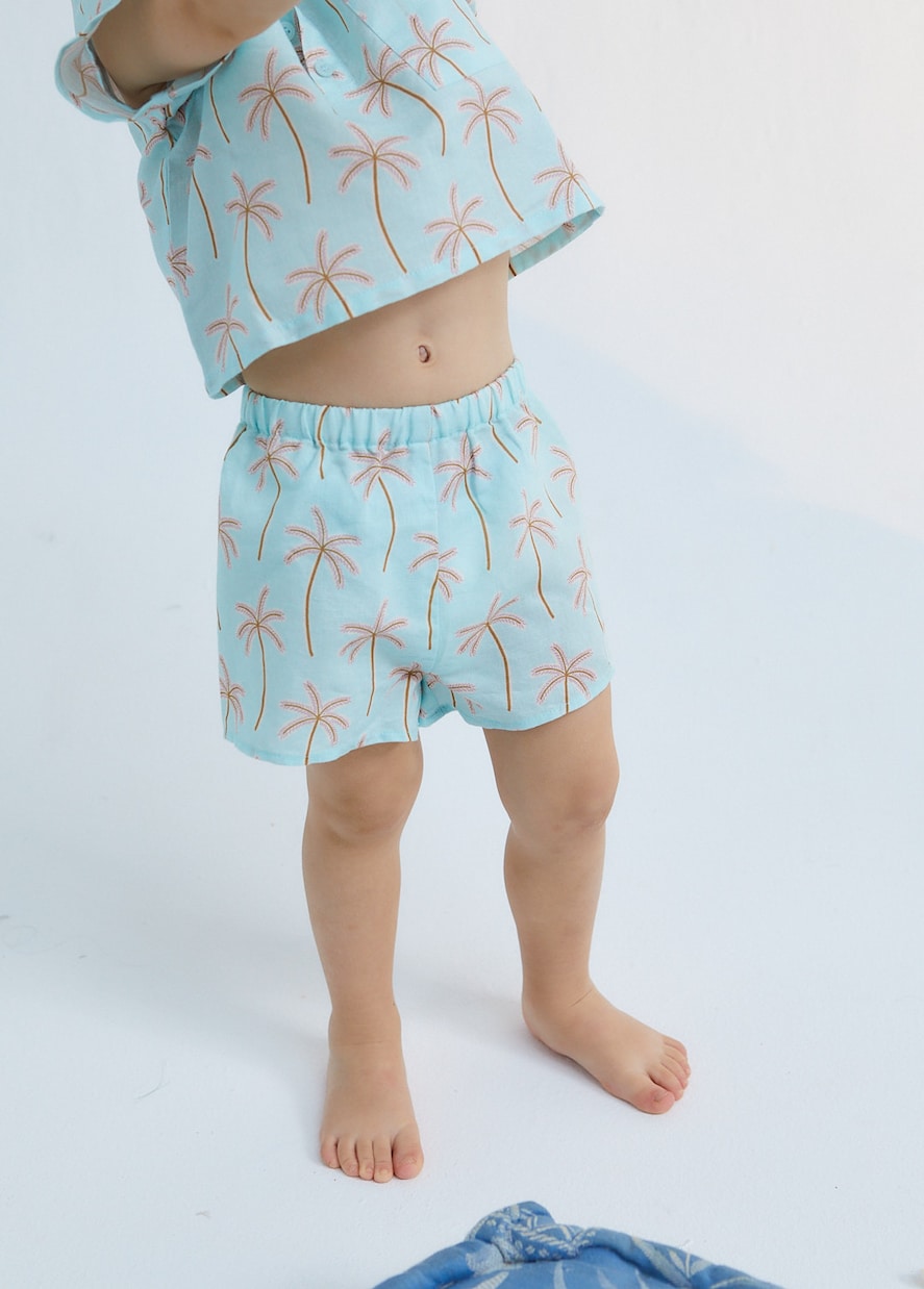 Baby Palm Spring shirt and shorts set | The New Society