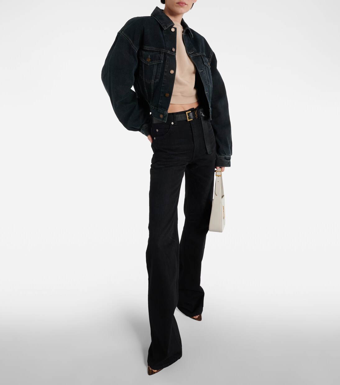 '80s cropped denim jacket | Saint Laurent