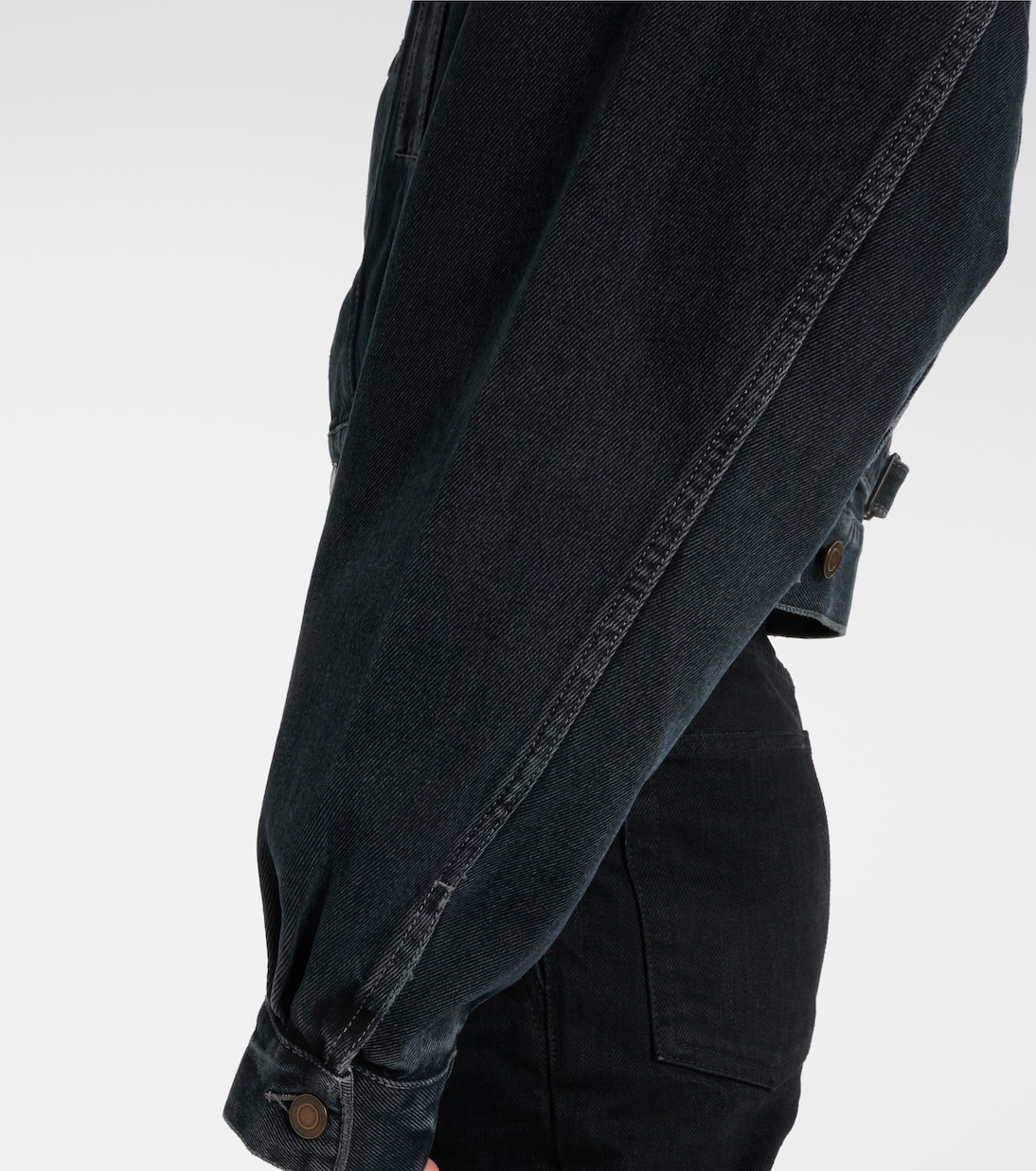 '80s cropped denim jacket | Saint Laurent