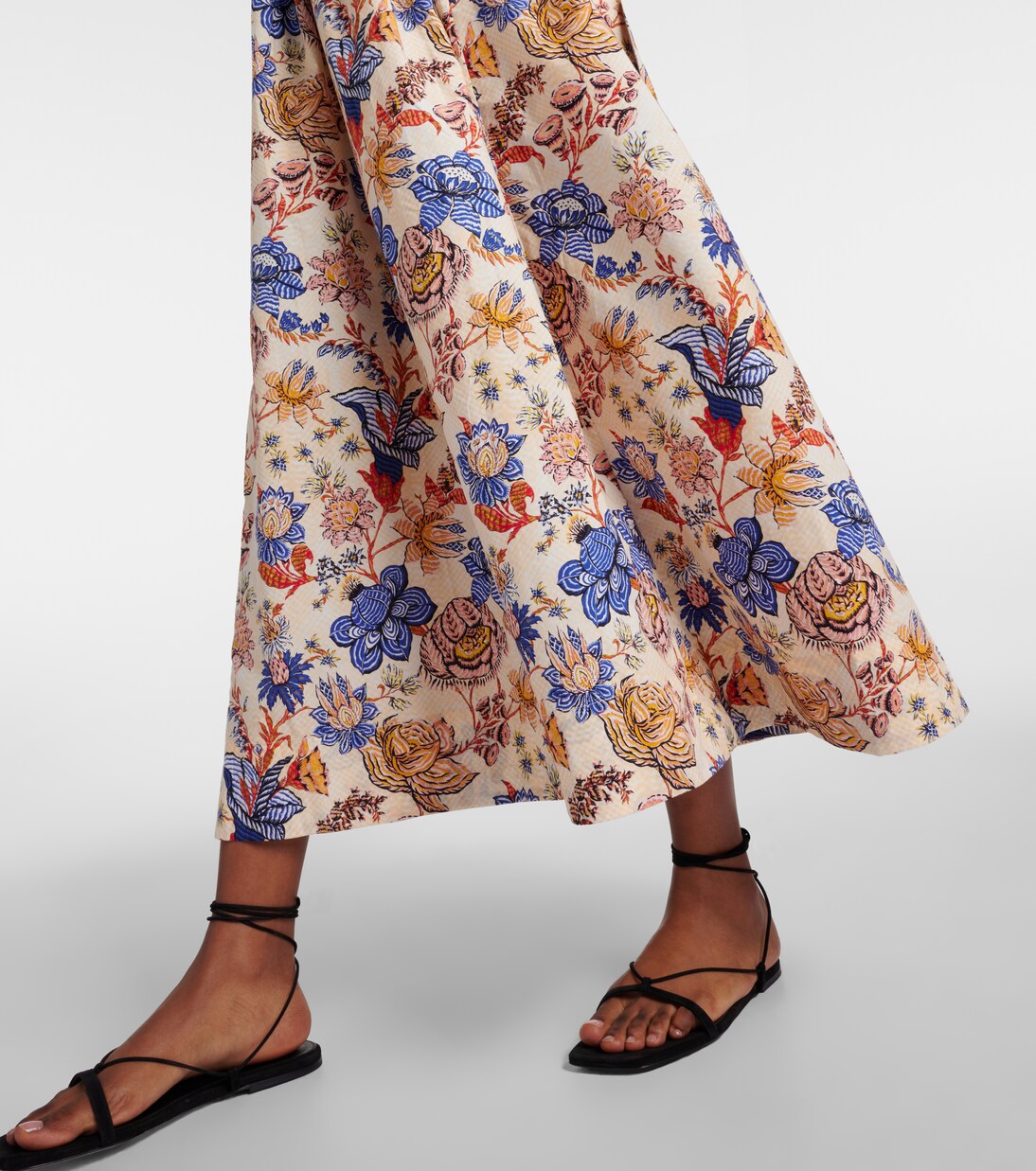 Robe longue Francesca en coton à fleurs | Ulla Johnson