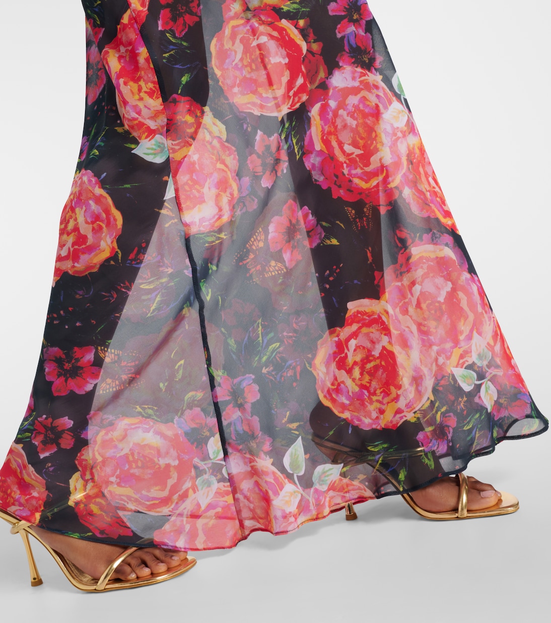 Bedruckter Maxirock aus Chiffon | Bananhot