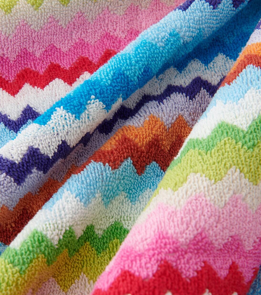 Riverbero set of 5 Zigzag cotton terry towels | Missoni