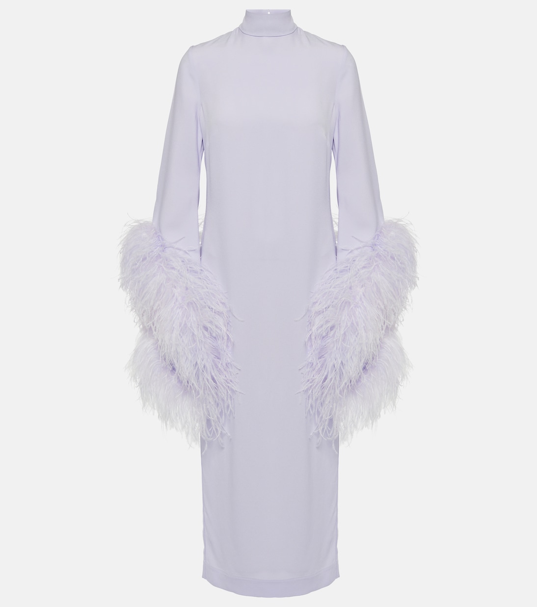 Robe midi Del Rio en crêpe à plumes | Taller Marmo