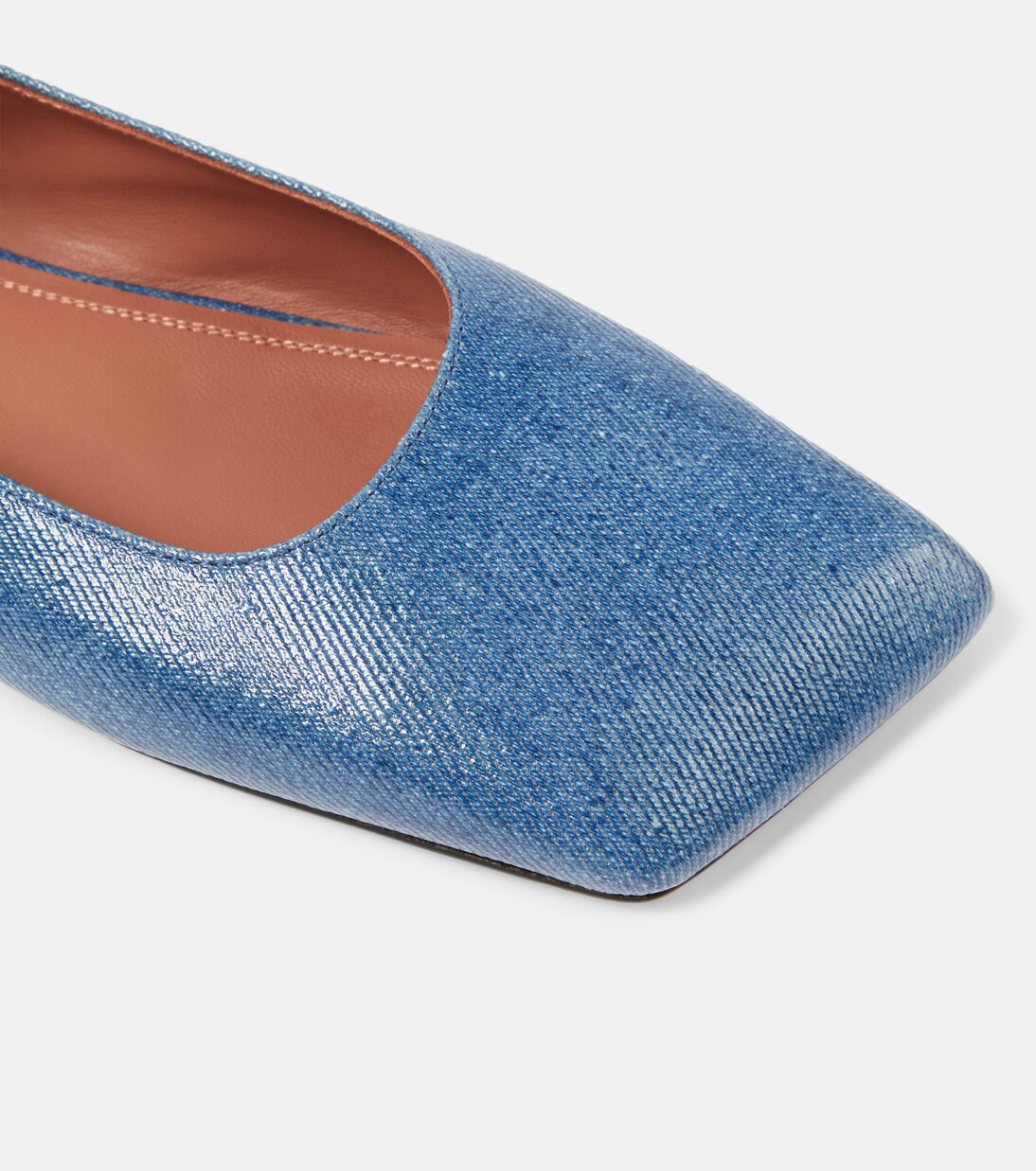 Verzierte Ballerinas Ane aus Denim | Amina Muaddi
