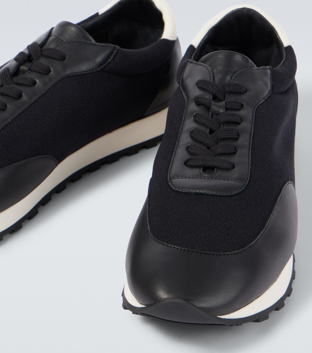 Owen leather-trimmed sneakers | The Row