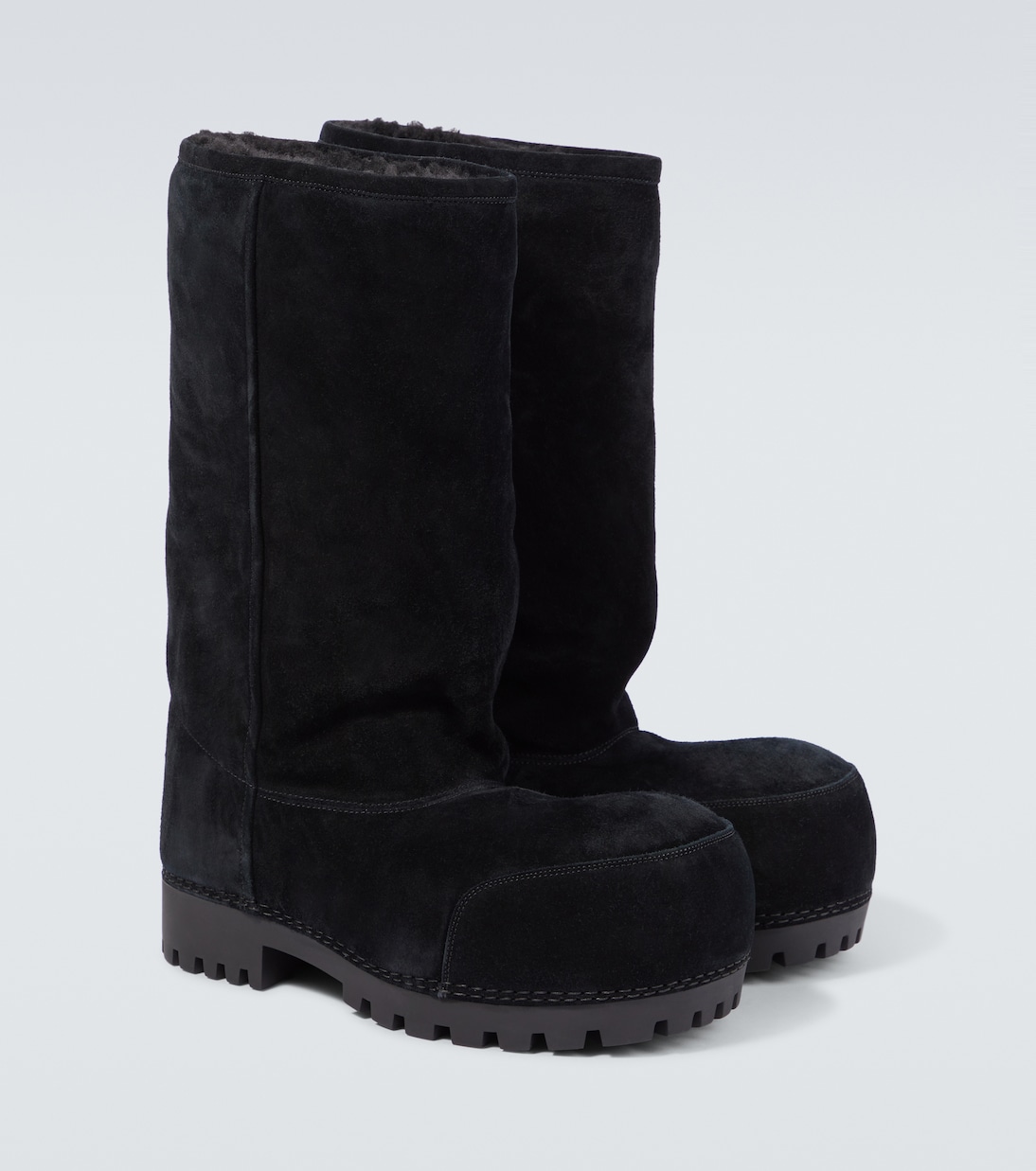 Alaska Fur High suede boots | Balenciaga
