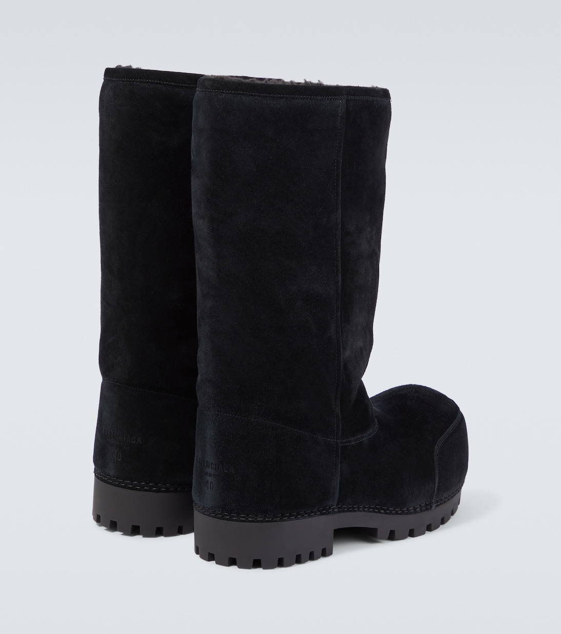 Alaska Fur High suede boots | Balenciaga