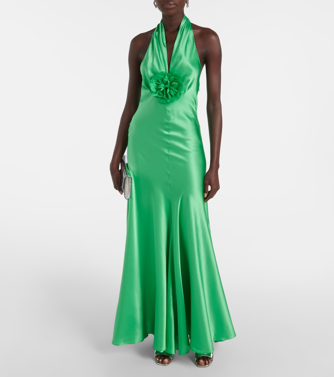 Robe longue Rose en soie | Rodarte