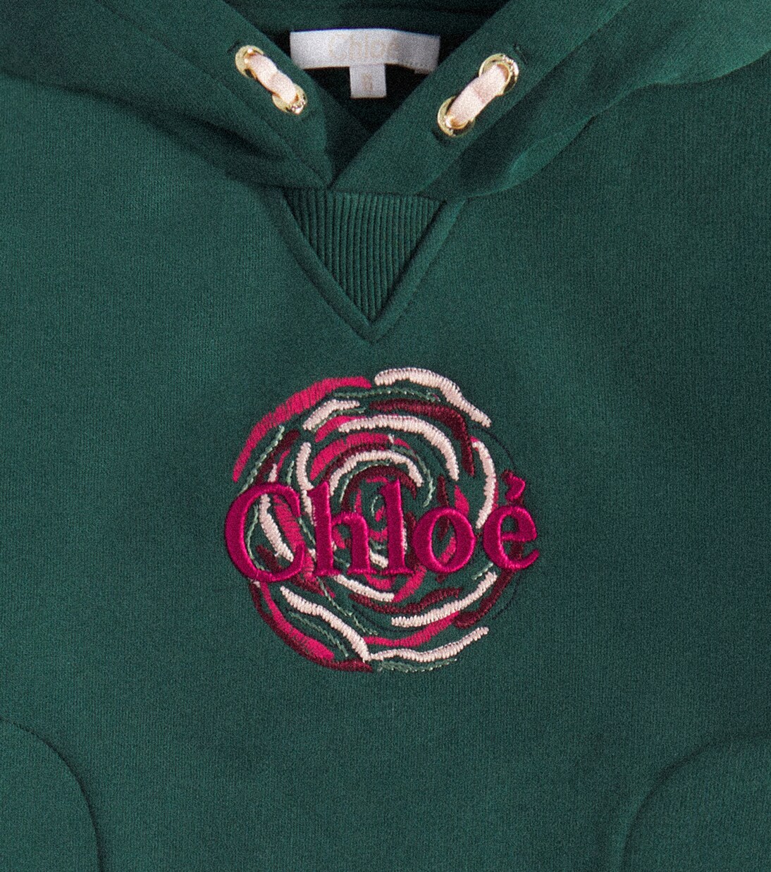 Embroidered cotton jersey hoodie | Chloé Kids